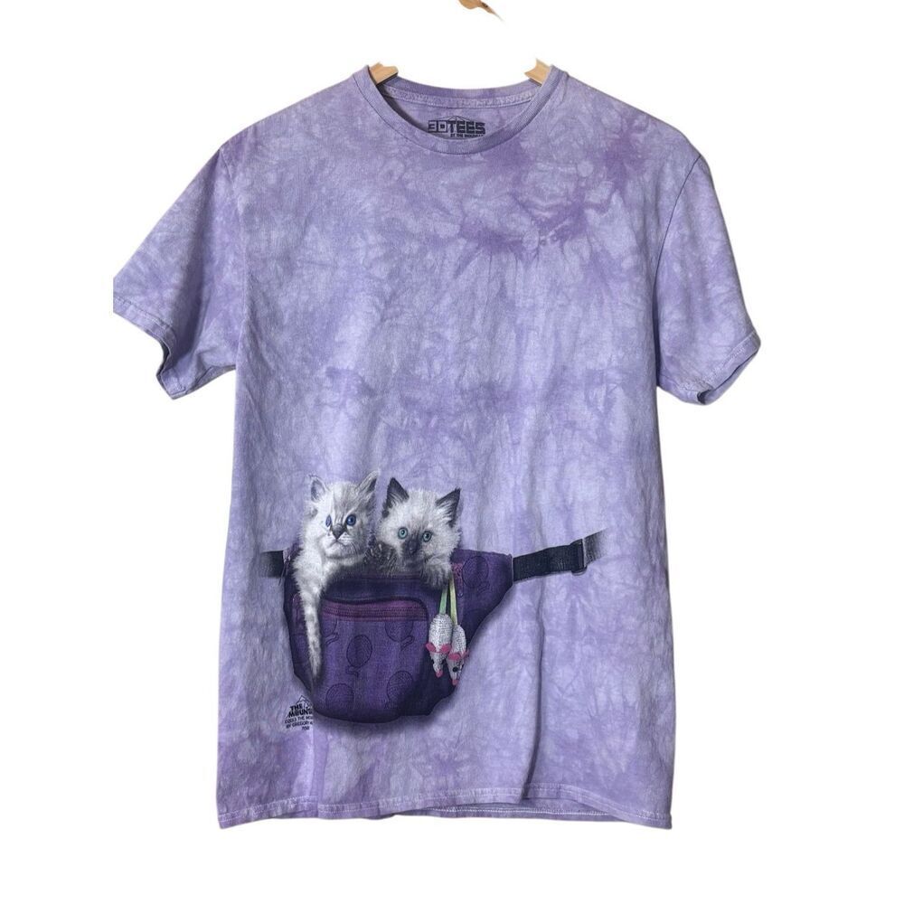 The mountain tee shirt sleeve tie dye kittens fanny pack vintage 2013 size M